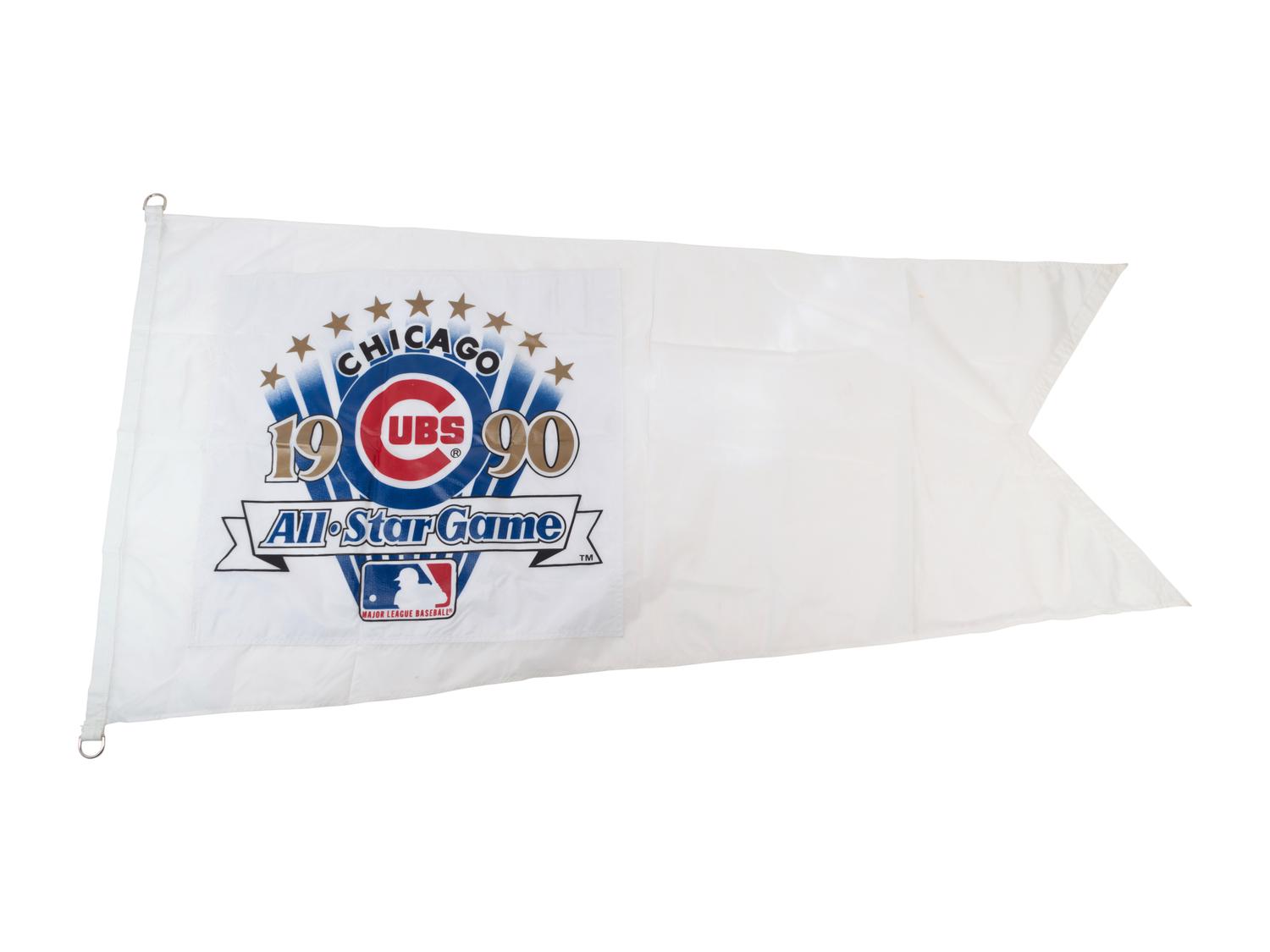 An Authentic 1990 Major League Baseball All-Star Game Wrigley Field Stadium Flag,