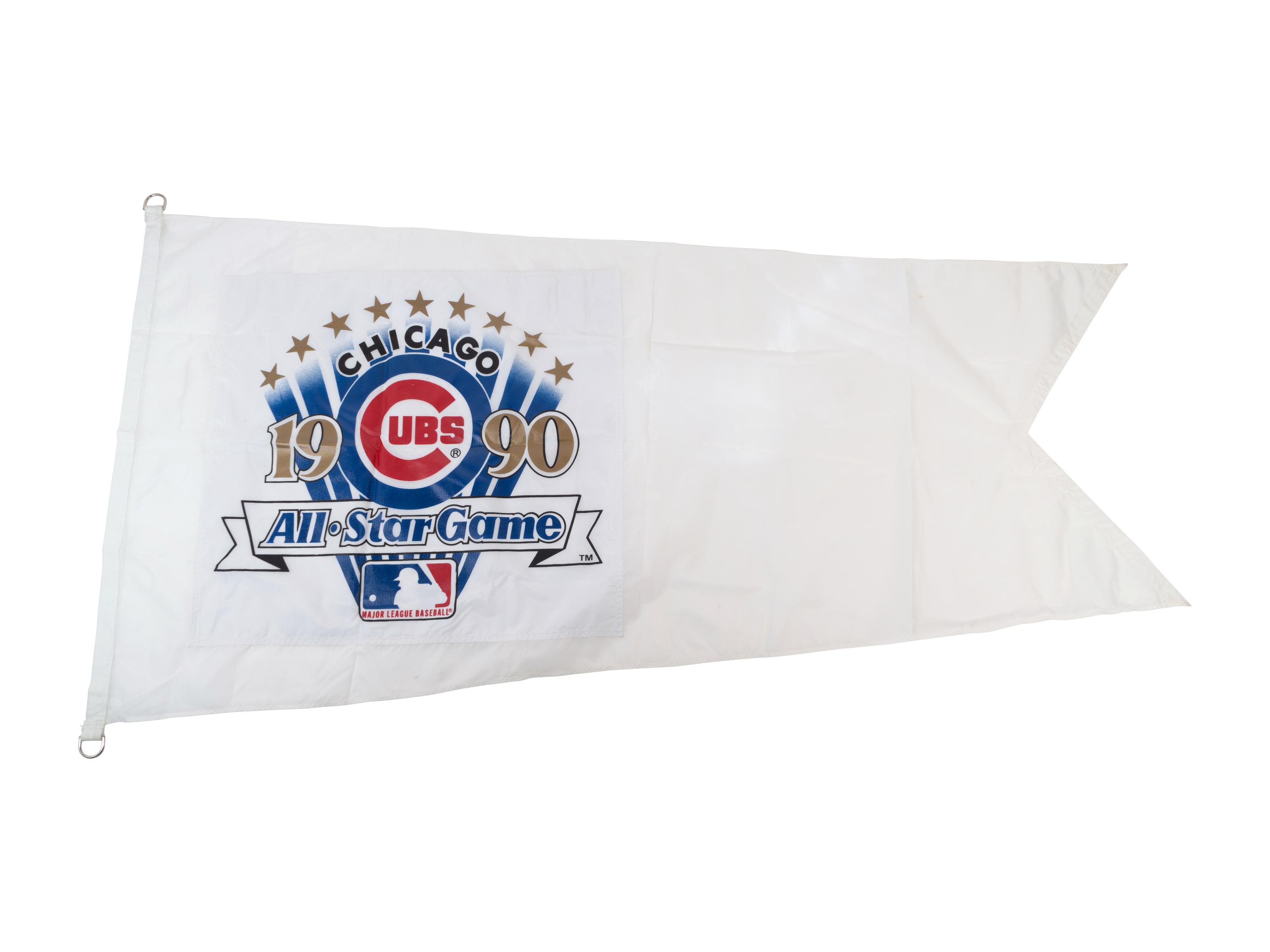 An Authentic 1990 Major League Baseball All-Star Game Wrigley Field Stadium Flag,