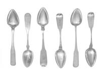 A Collection of American Silver Tablespoons, Various Makers, 18th/19th Century,
