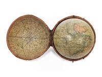 Two English Three-Inch Terrestrial and Celestial Pocket Globes