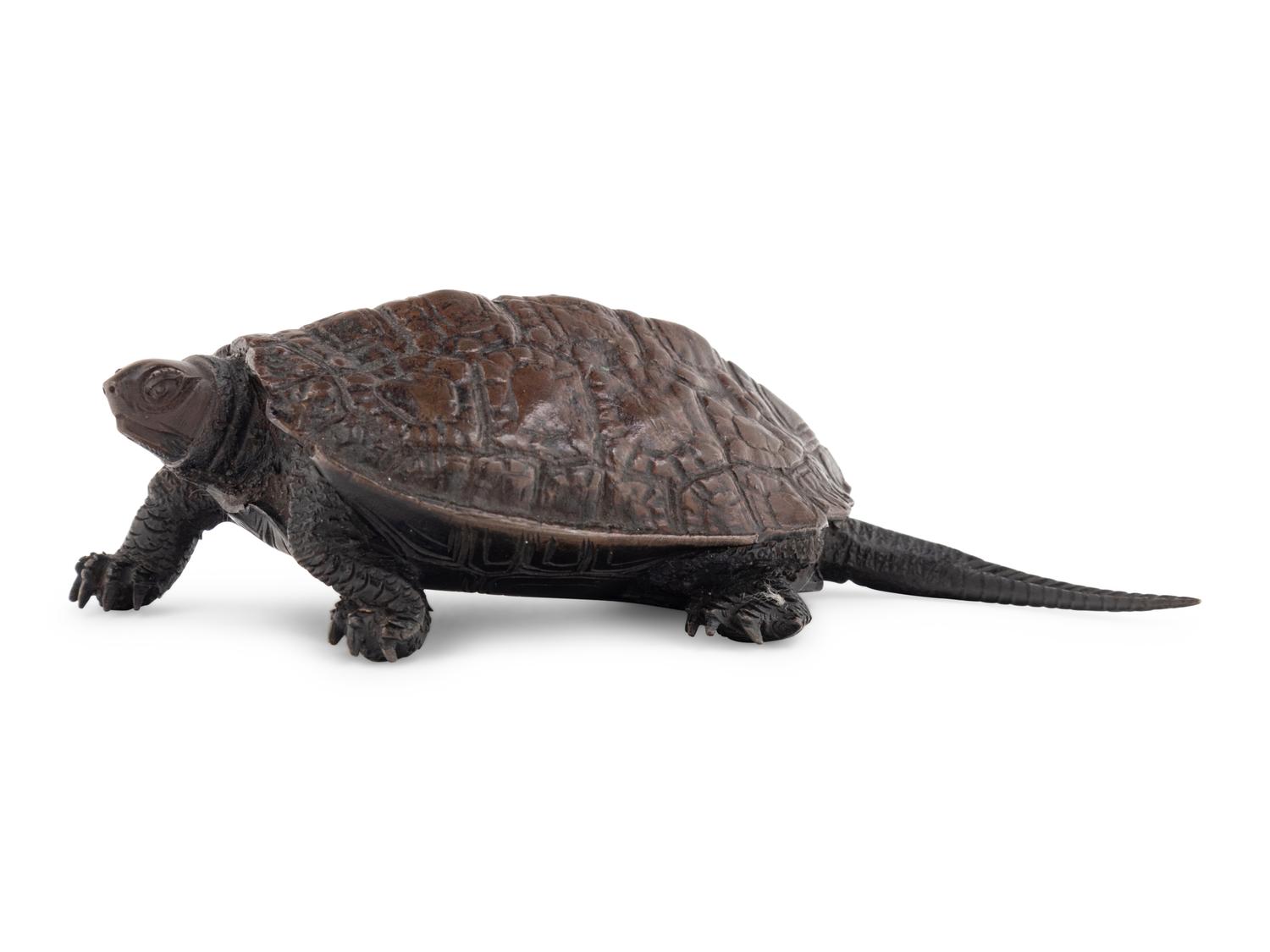A Bronze 'Turtle' Okimono