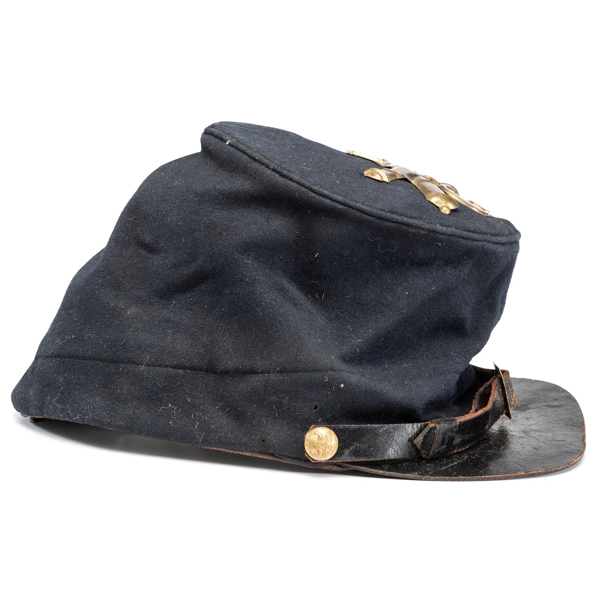 1st Ohio Light Artillery forage cap identified to Joseph Speddy, Battery G, WIA Pulaski, Tennessee.