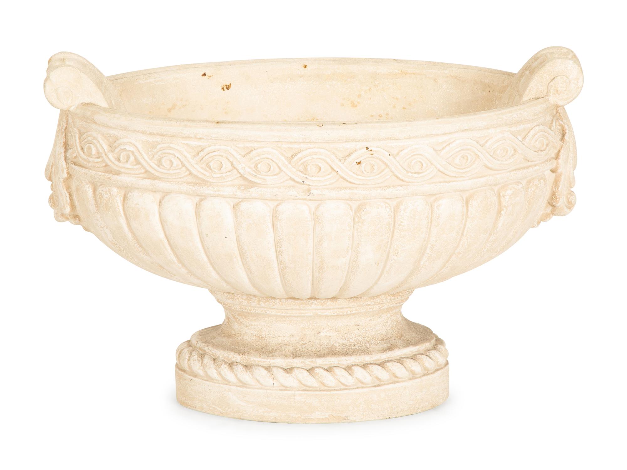 Four Cast Stone And Resin Planters
