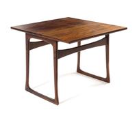 J. Ingvard Jensen, DENMARK, c.1960, occasional table, with adjustable leaf