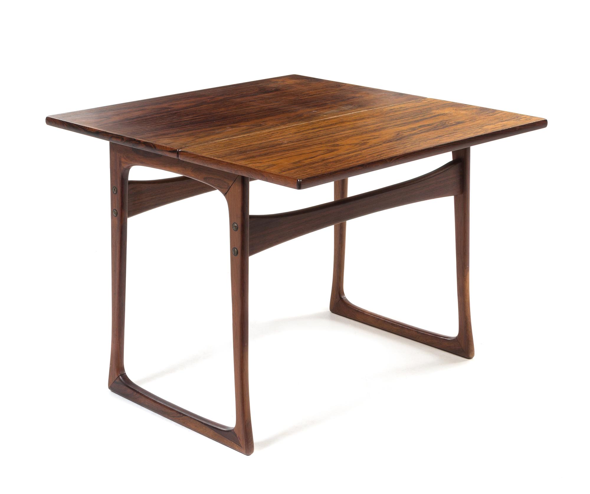 J. Ingvard Jensen, DENMARK, c.1960, occasional table, with adjustable leaf