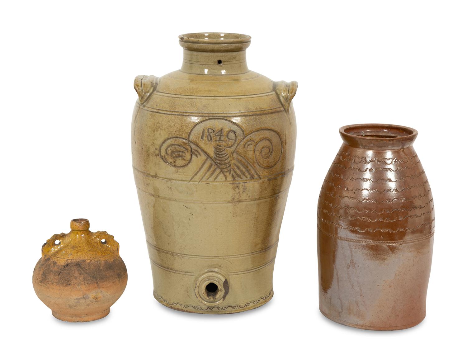 Three Stoneware Vessels
