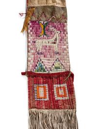 Sioux Quilled Pictorial Tobacco Bag