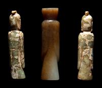 Three Chinese Archaistic Jade Figures of Males