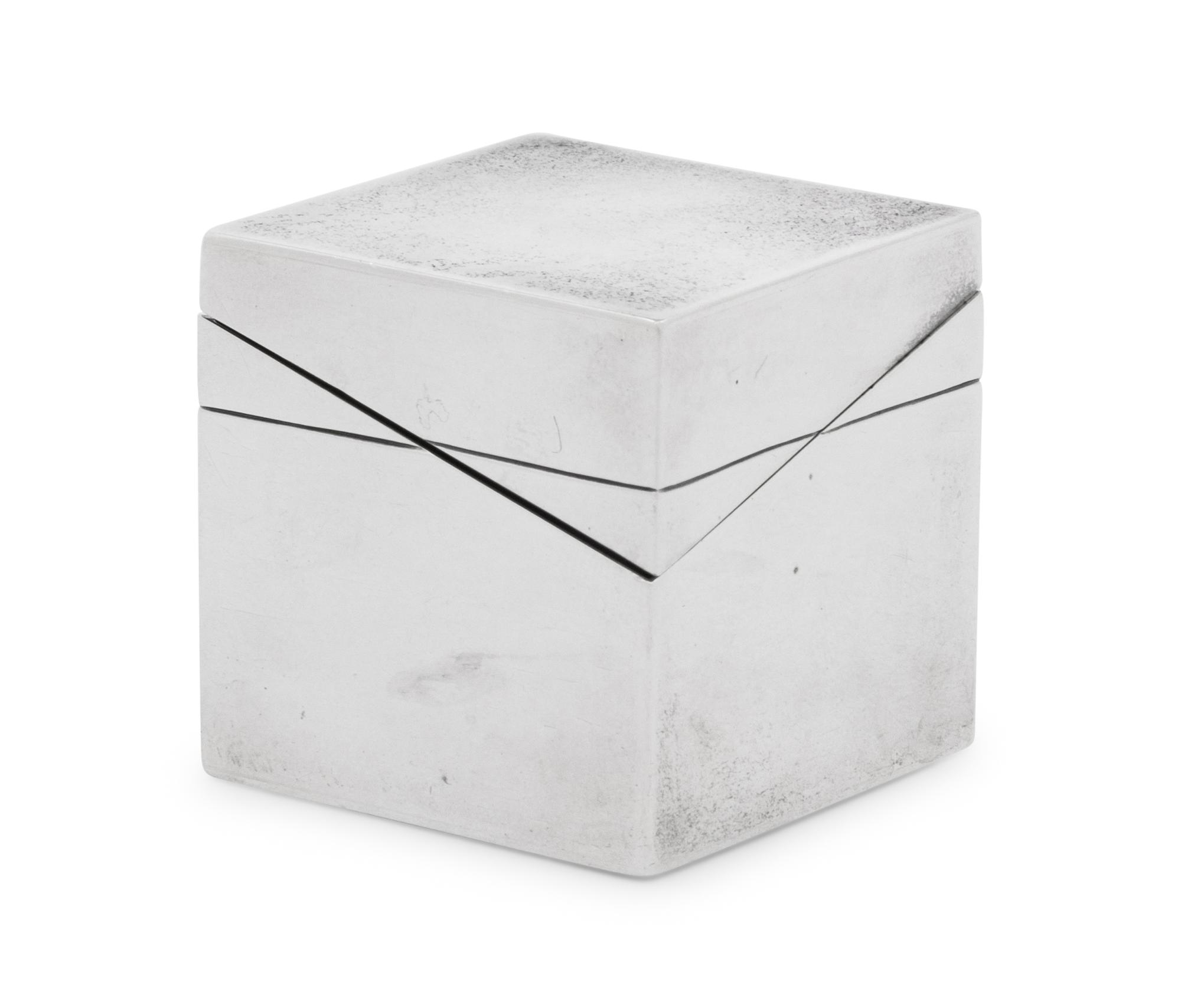 An American Silver Stamp Box