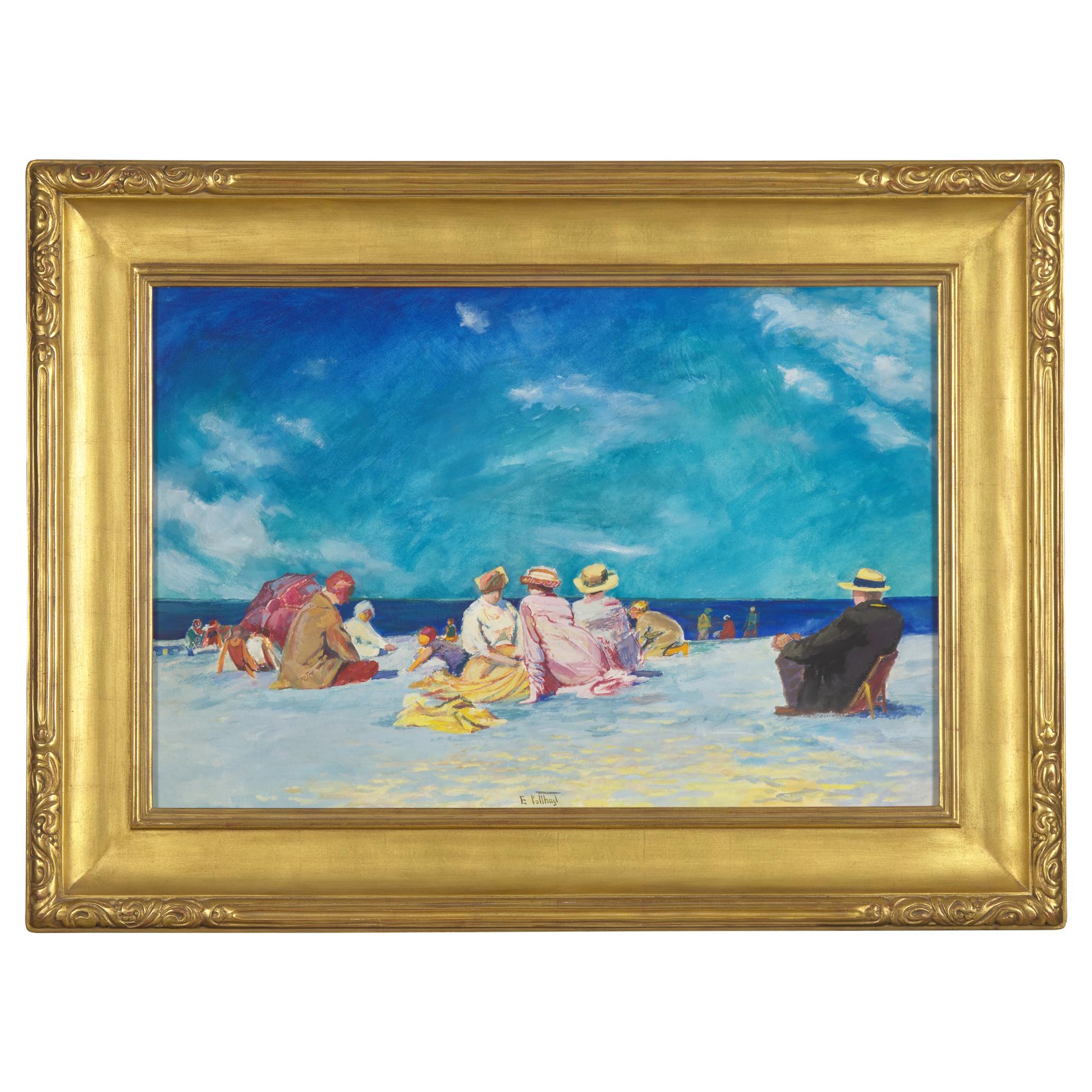 Edward Henry Potthast (American, 1857-1927) — Picnic on the Beach , c. 1910