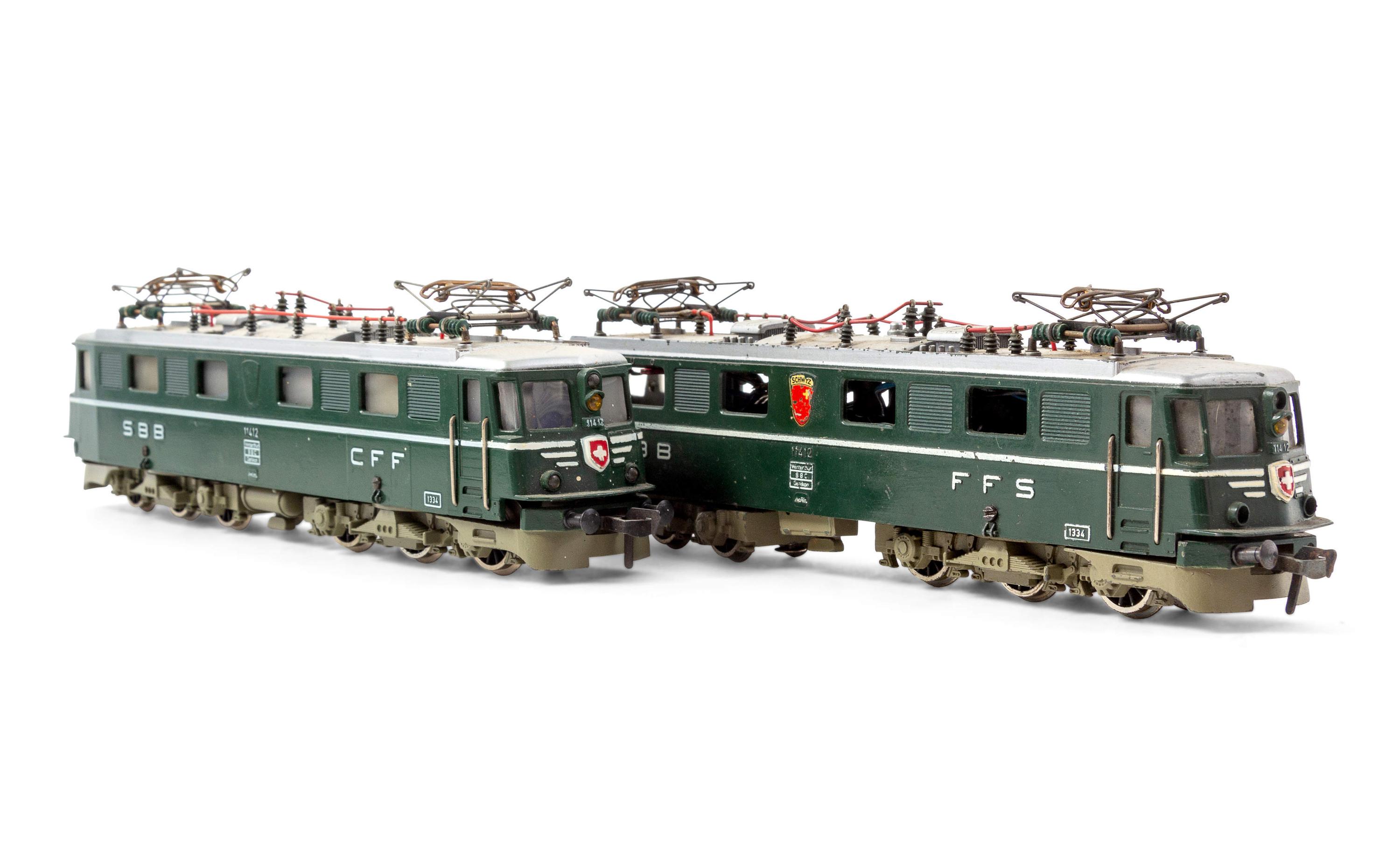Two Fleischmann Polychrome HO-Gauge SBB/CFF: Crocodile Locomotives