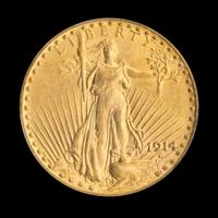 A United States 1914 St. Gaudens $20 Gold Coin