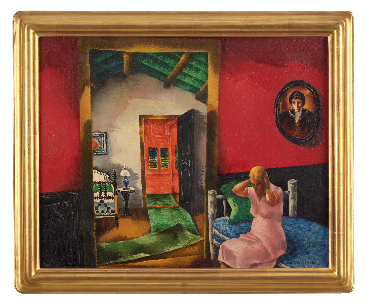 Interior with Red Wall, c. 1930s