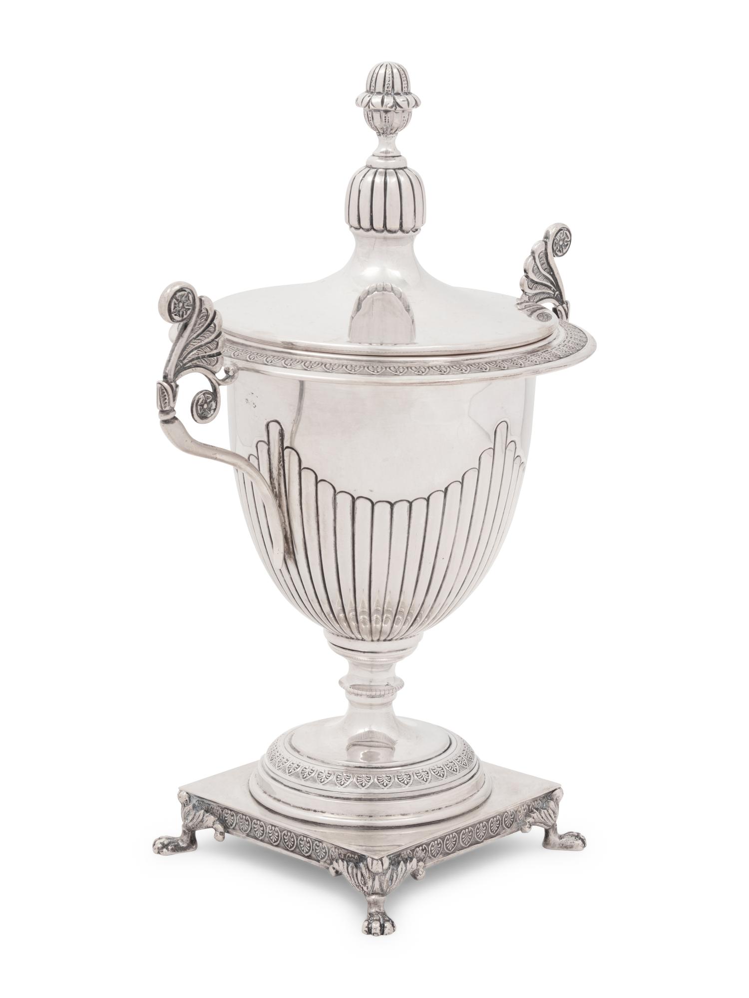 An Italian Silver Covered Sugar
