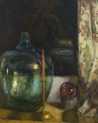Still Life with Glass Jar and Candlelight