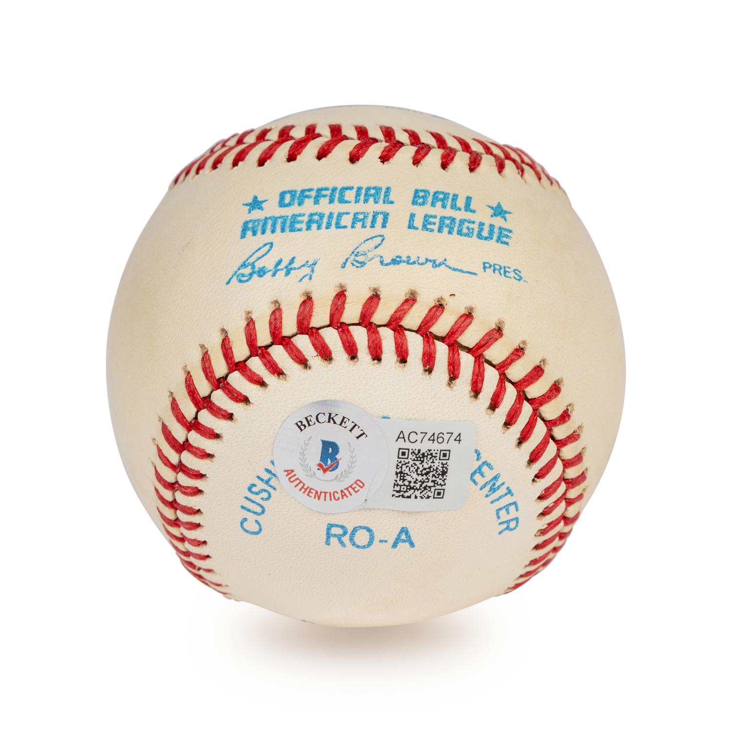 A Ted Williams Single Signed Autograph Baseball (Beckett Authentication Services Letter),