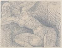 Nu, mains dans la chevelure (Nude, hands in her hair), 1958