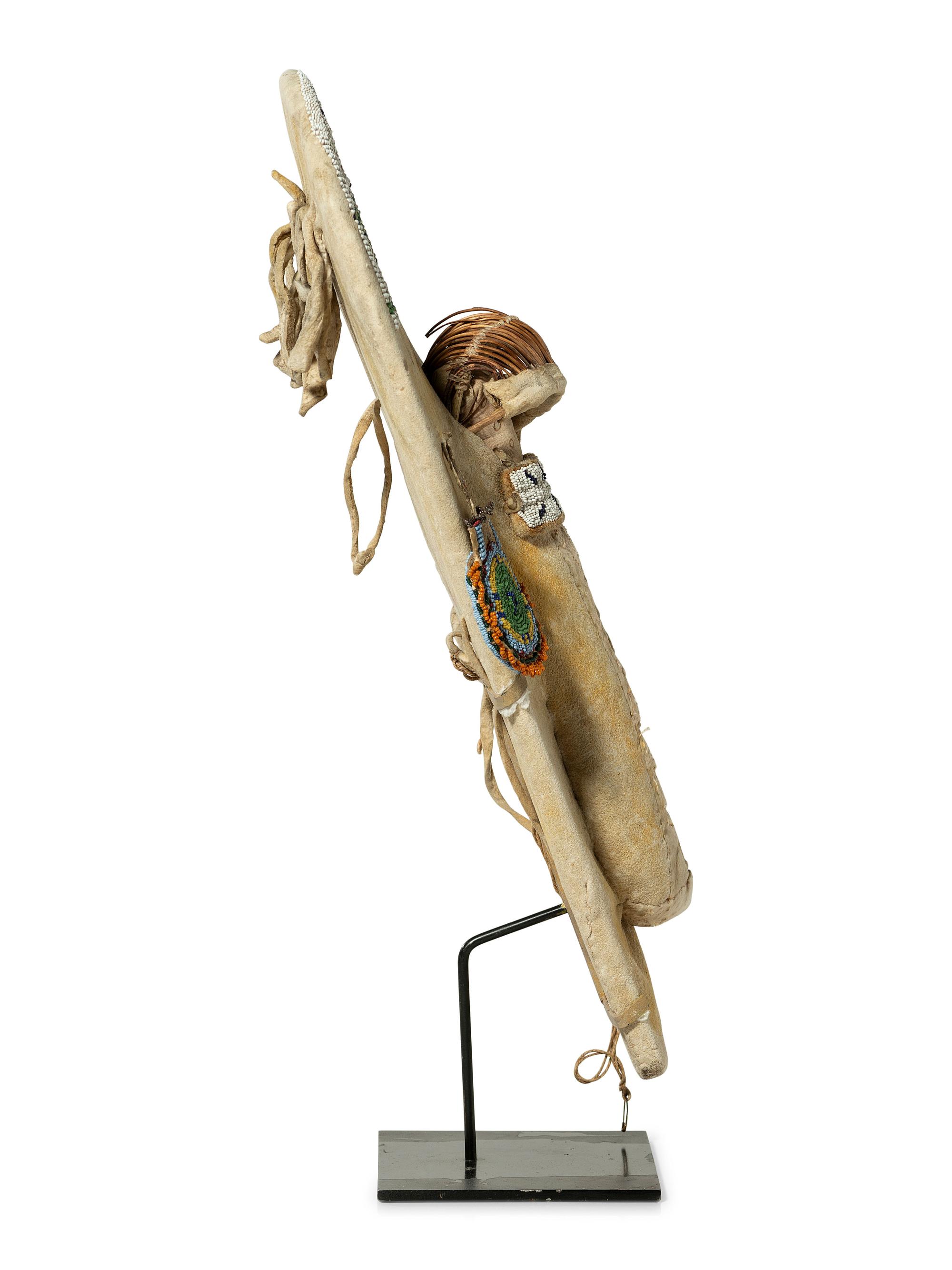 Ute Beaded Hide Doll Cradle