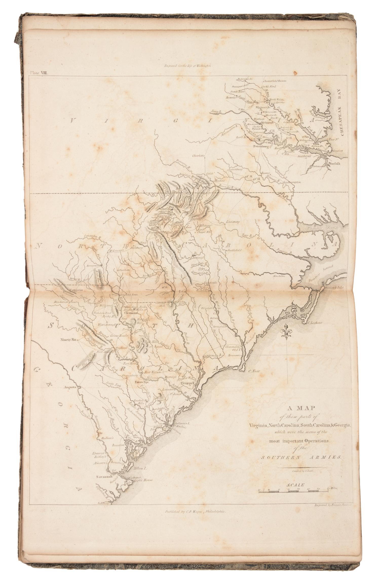 MARSHALL, John (1755-1835). The Life of George Washington: Maps and Subscribers' Names. Philadelphia: C.P. Wayne, 1807.