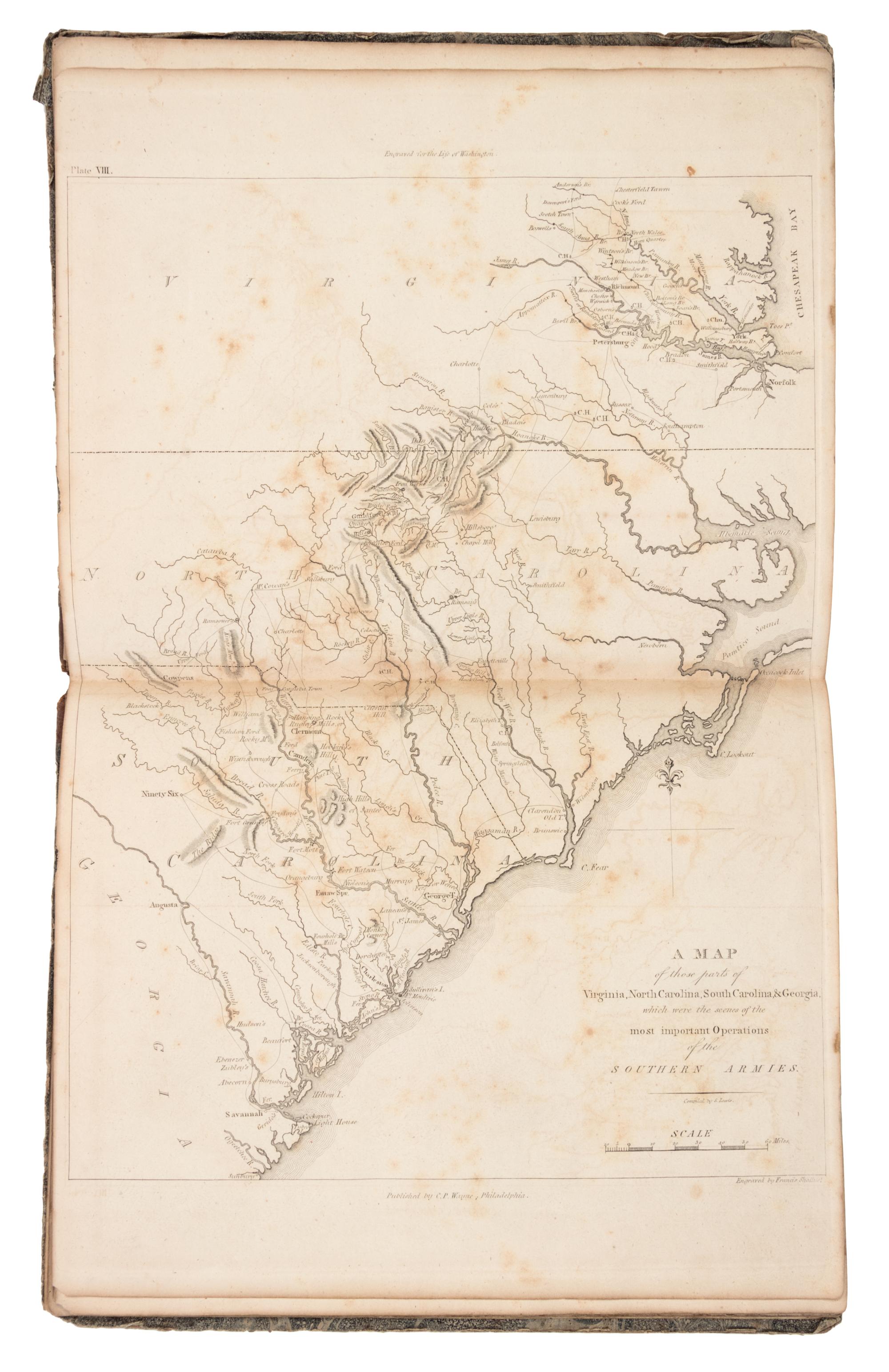 MARSHALL, John (1755-1835). The Life of George Washington: Maps and Subscribers' Names. Philadelphia: C.P. Wayne, 1807.