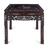 A Set of Chinese Rosewood and Mother-of-Pearl Inlaid Furniture