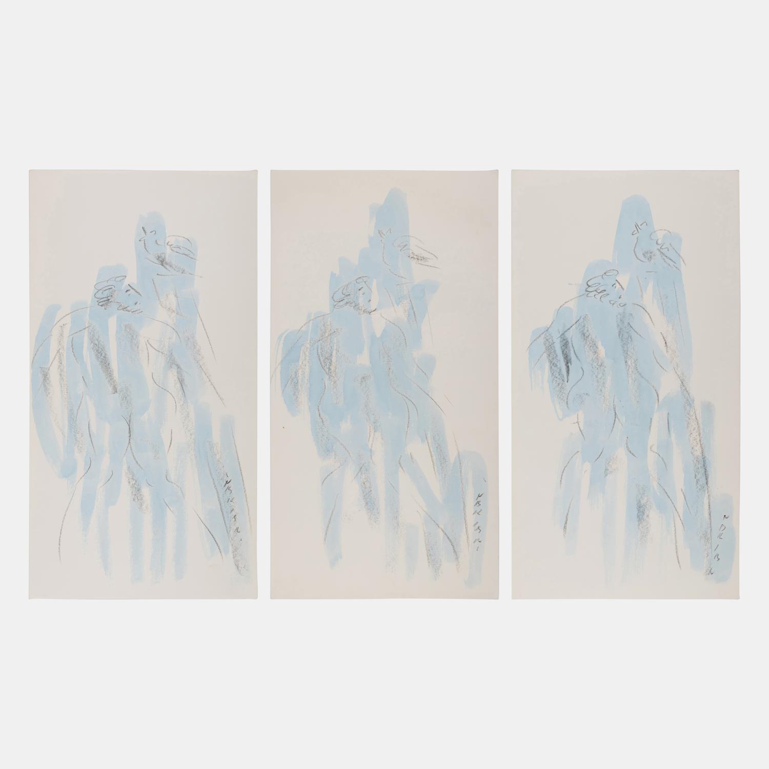 A Group of Three Works ( Nude from Behind I, II, and II )