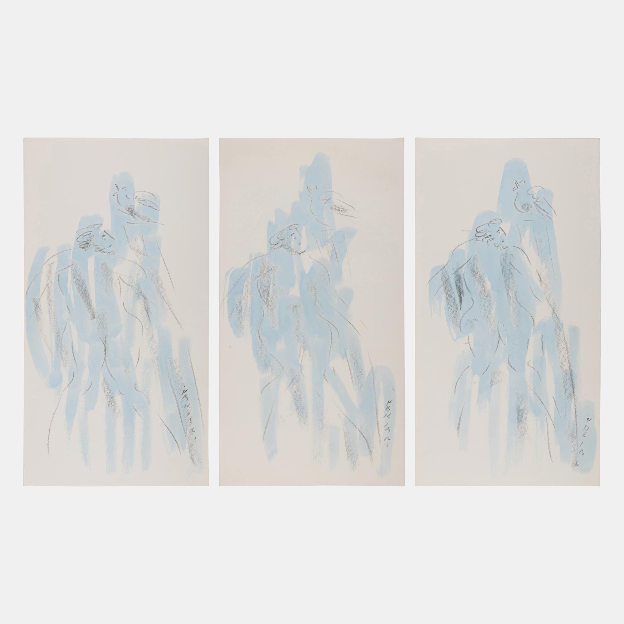 A Group of Three Works ( Nude from Behind I, II, and II )