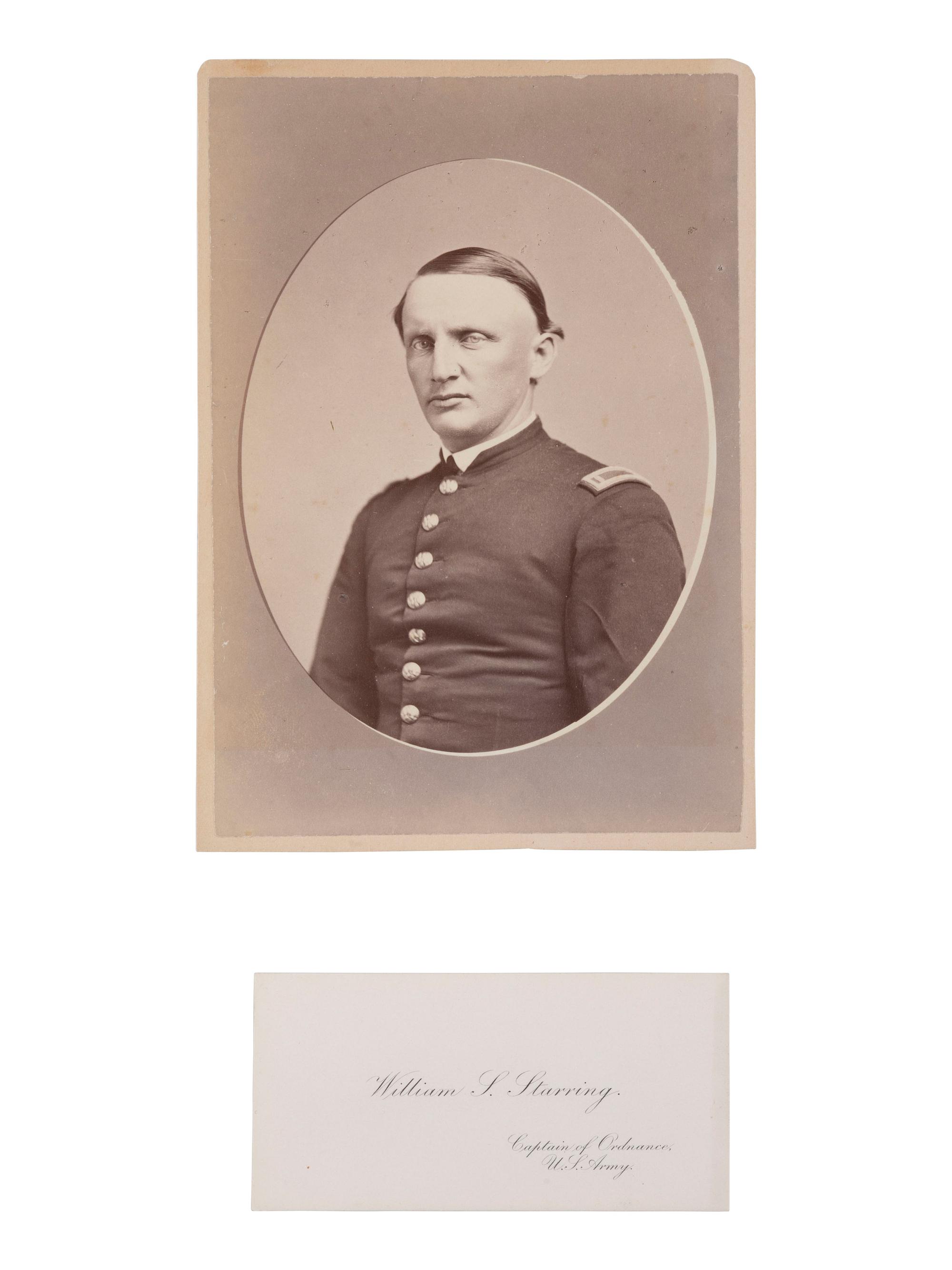 [NATIVE AMERICANS]. Cabinet card of William Sylvanus Starring, author of Lahcotah: Dictionary of the Sioux Language .