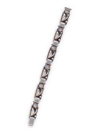 GEORG JENSEN, STERLING SILVER AND MOONSTONE BRACELET