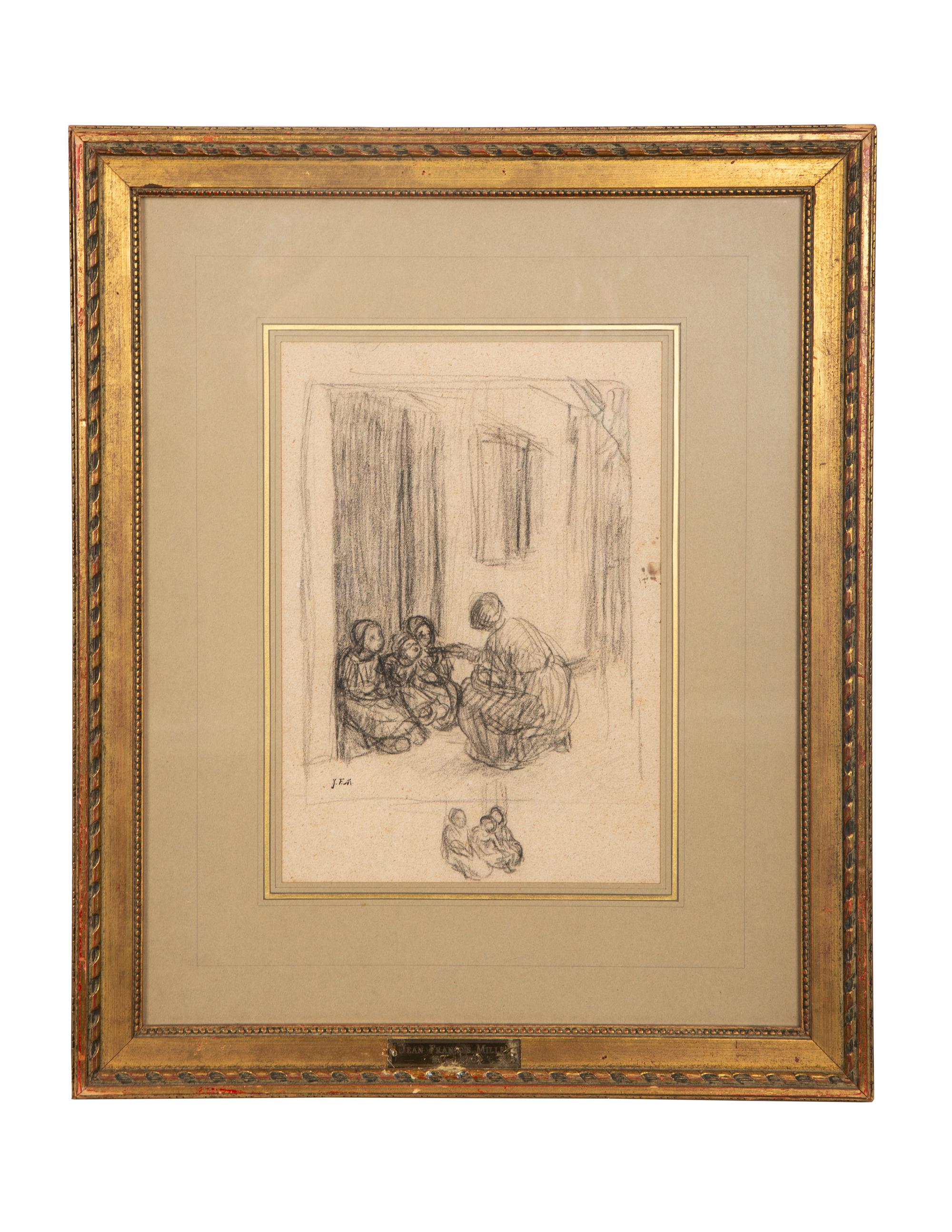 Jeune Femme aux Trois Enfants and Études des figures (a double-sided drawing)