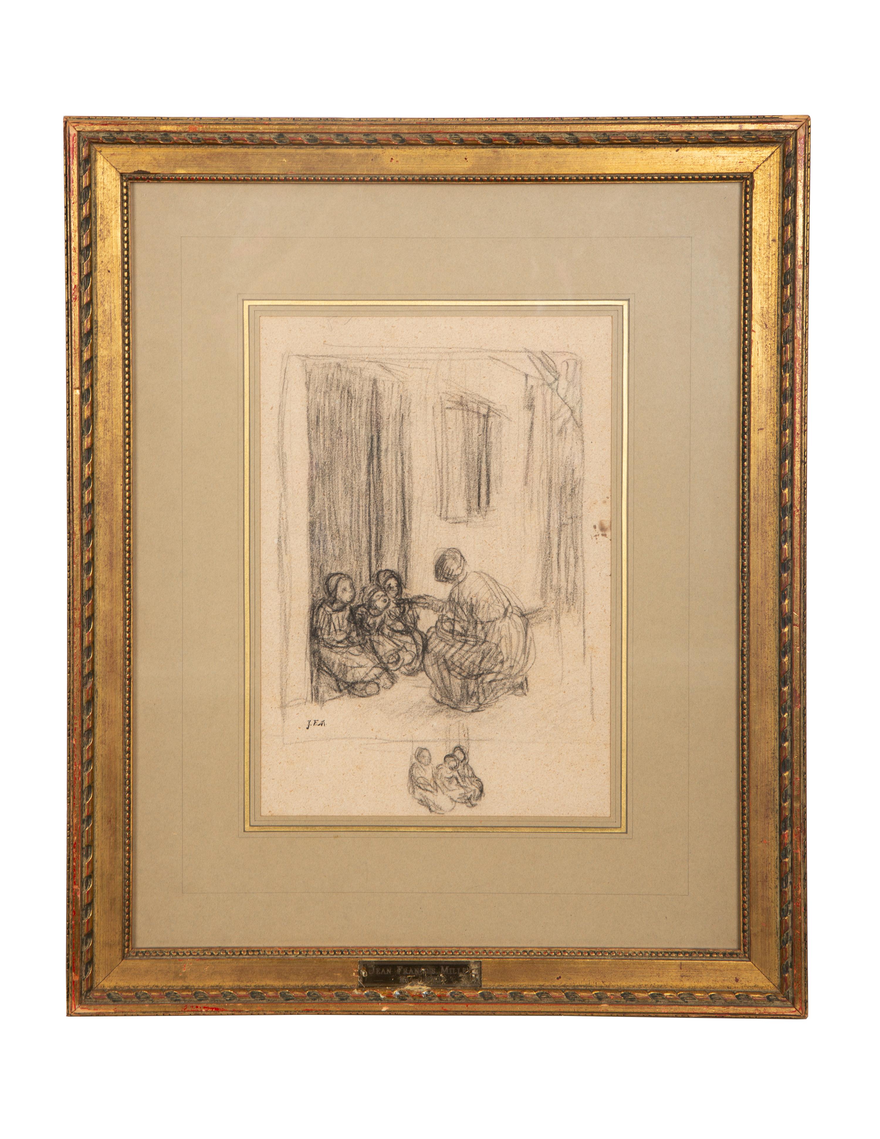 Jeune Femme aux Trois Enfants and Études des figures (a double-sided drawing)