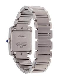 CARTIER, STAINLESS STEEL REF. 2465 'TANK FRANCAISE' WRISTWATCH