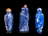Three Lapis Lazuli Snuff Bottles