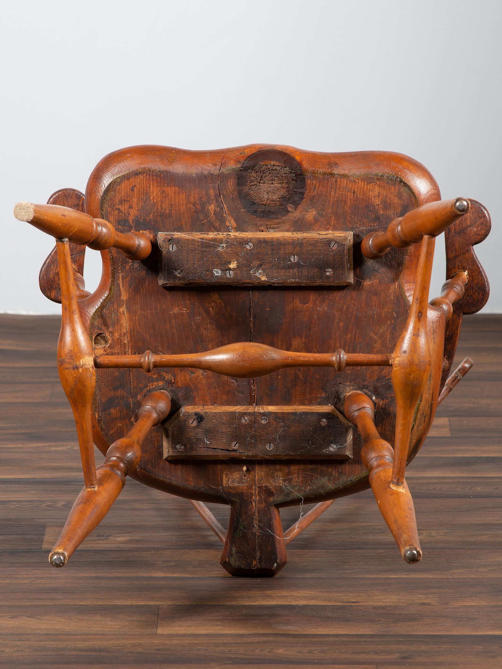 Three Compass Seat Windsor Armchairs