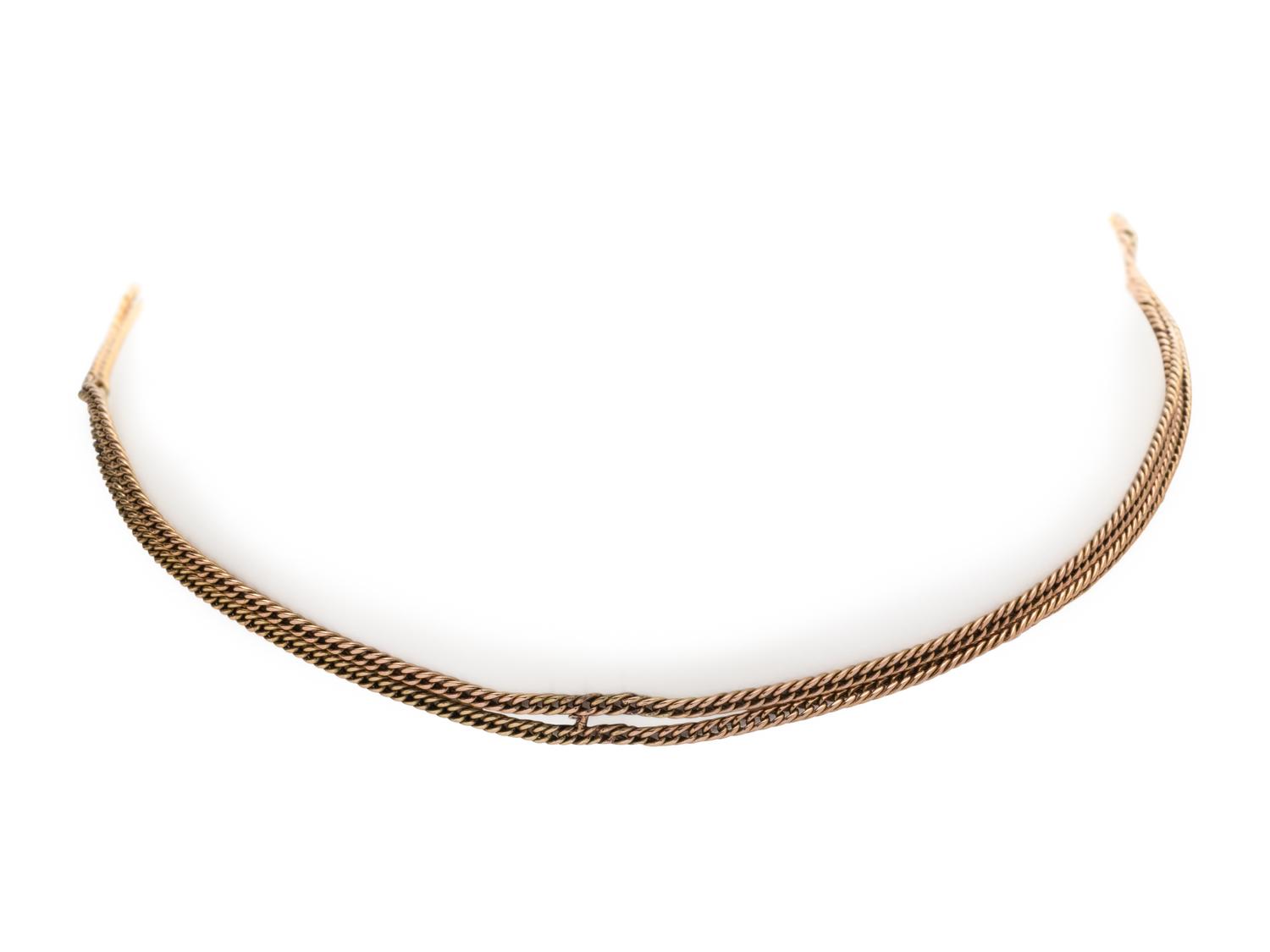 YELLOW GOLD AND AMETHYST NECKLACE