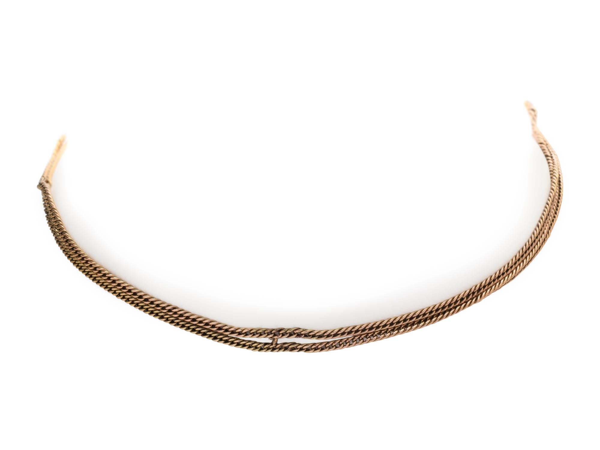 YELLOW GOLD AND AMETHYST NECKLACE