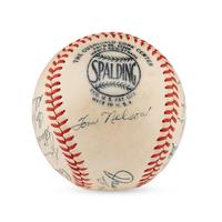 A 1945 Boston Braves Team Signed Autograph Baseball (Beckett Authentication Services Letter of Authenticity),