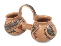 Double-Lobed Pottery Canteen