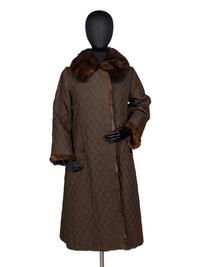 Maximilian Sable-Lined Quilted Coat