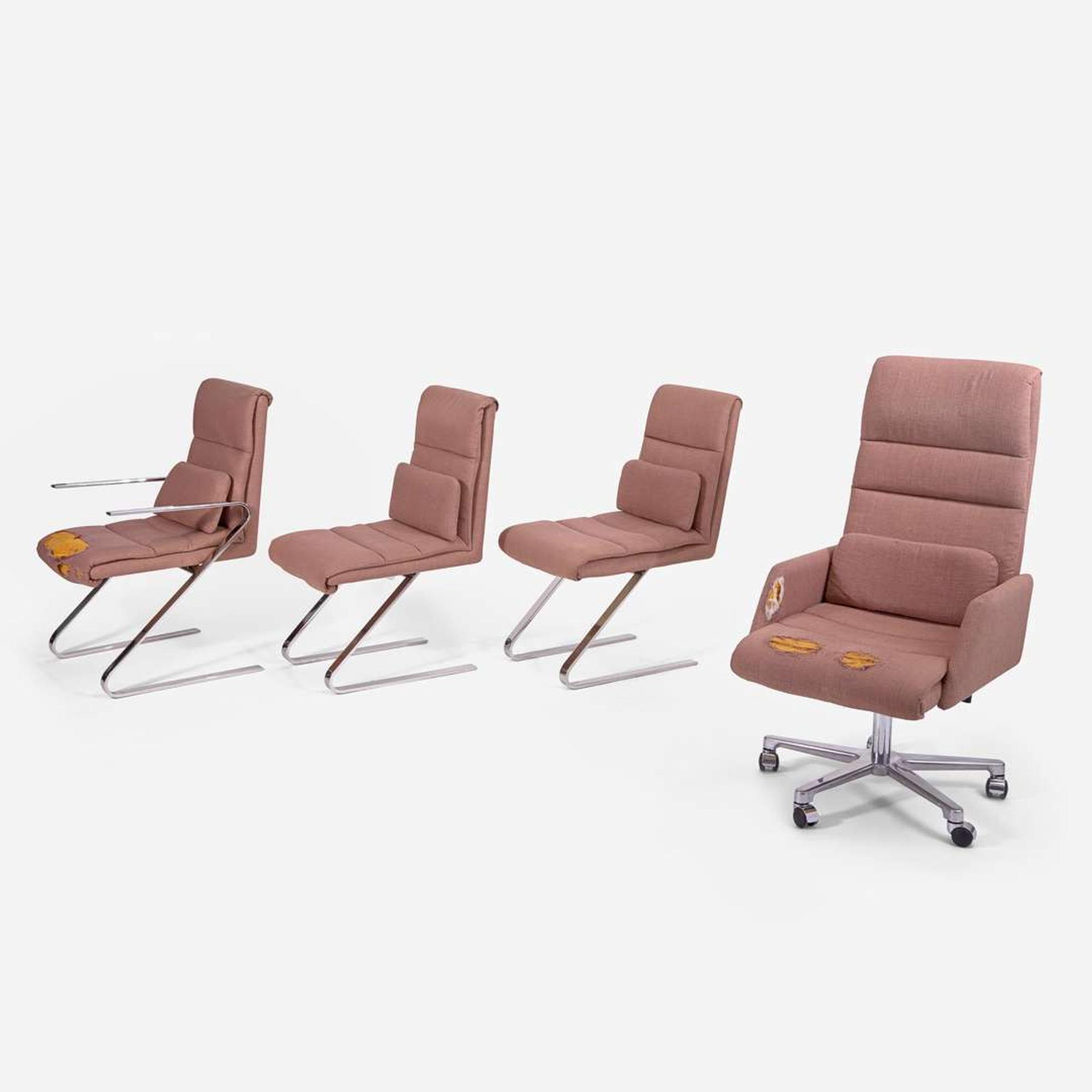 Vladimir Kagan (American, 1927-2016) Group of Four "Omega" Executive Chairs, Vladimir Kagan Designs, Inc., USA, circa 1975