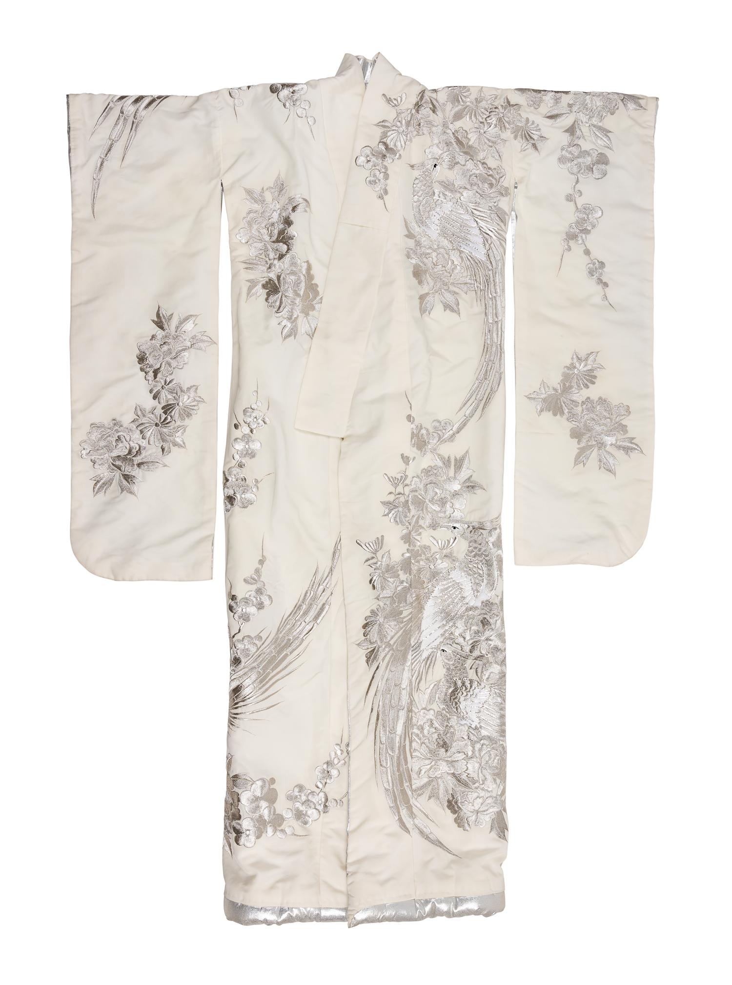 Two Embroidered Silk Robes, Furisode