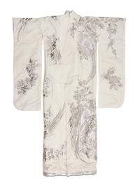 Two Embroidered Silk Robes, Furisode