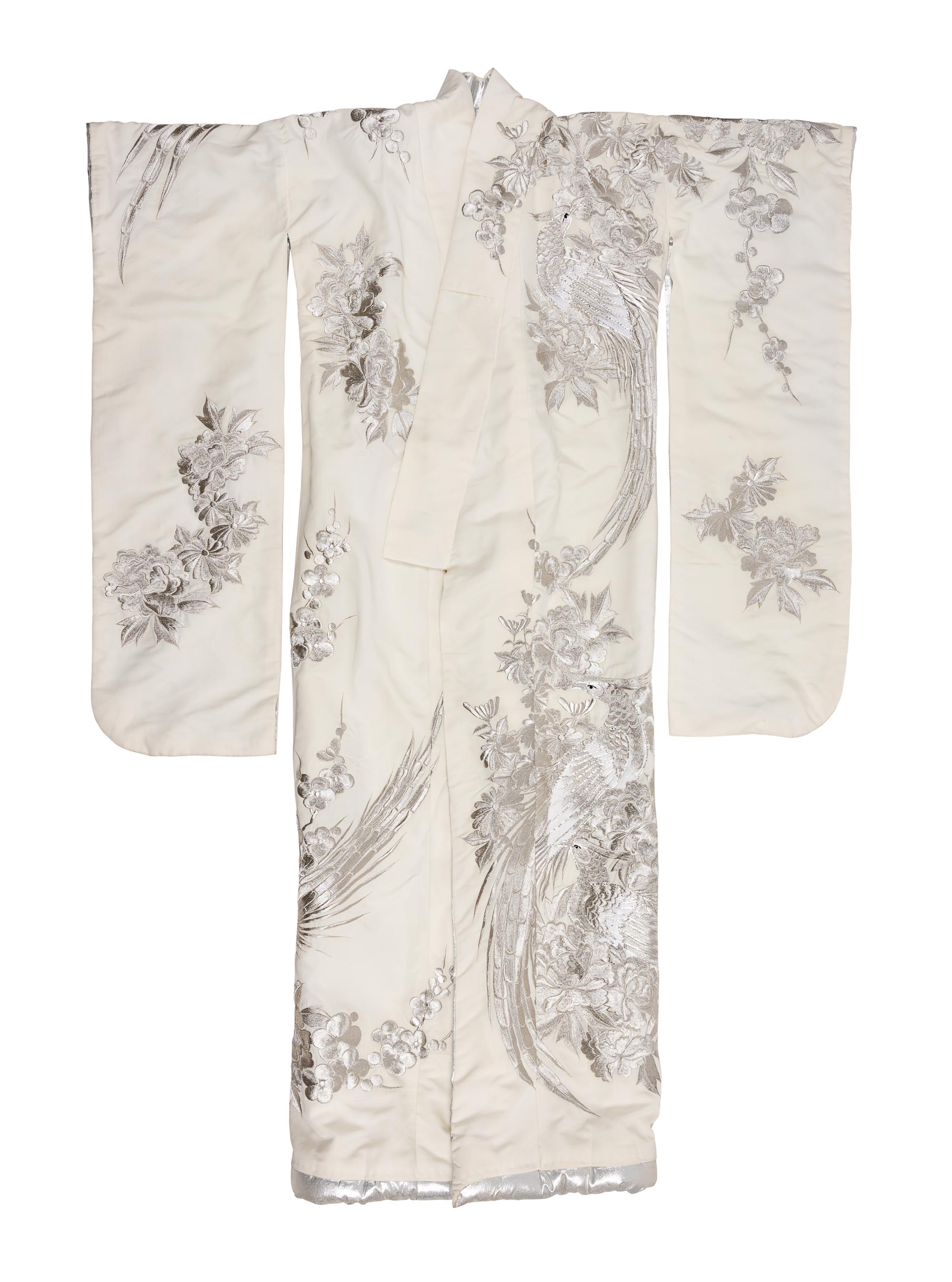 Two Embroidered Silk Robes, Furisode