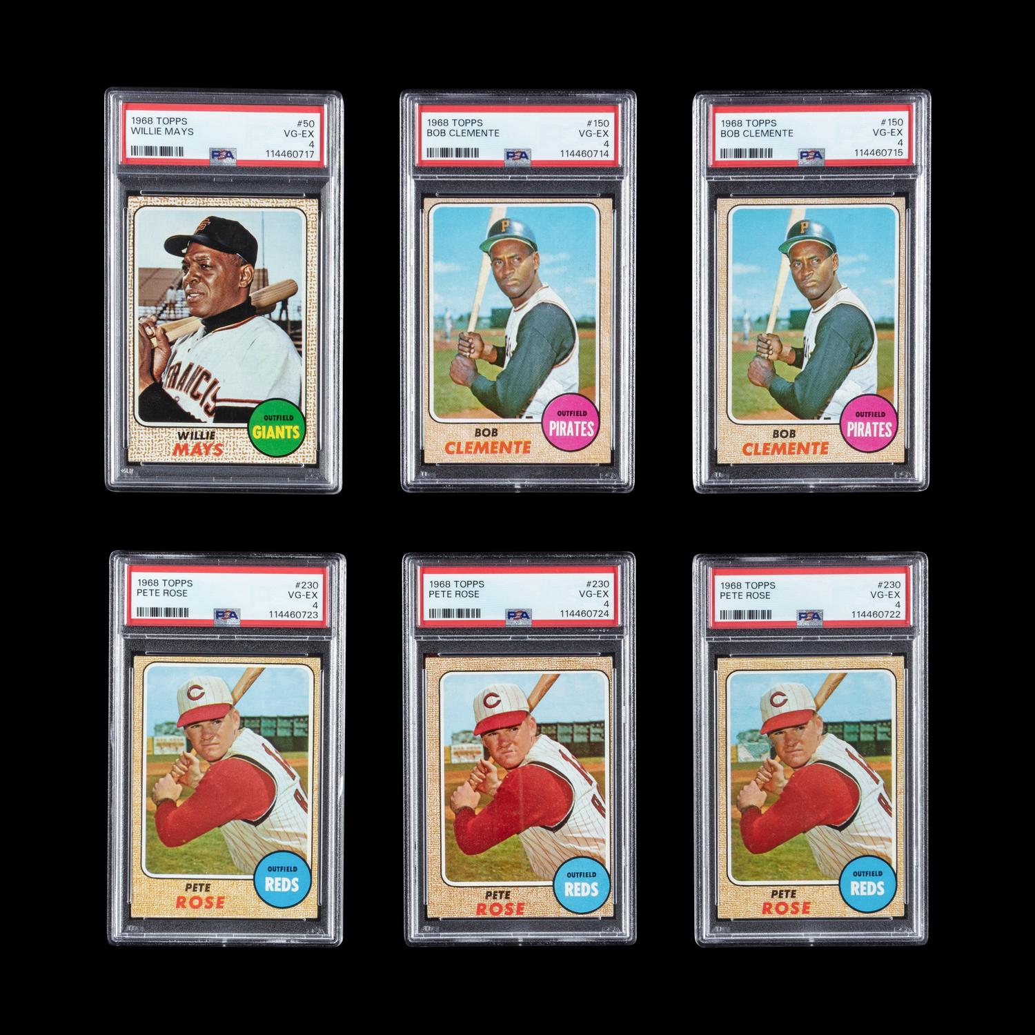 A Collection of PSA Graded 1968 Topps Halll of Fame and Notable Baseball Cards