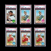 A Collection of PSA Graded 1968 Topps Halll of Fame and Notable Baseball Cards