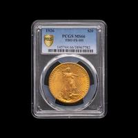 A 1926 Saint Gaudens: Tripled Die Obverse FS-101 $20 Gold Coin [PCGS MS66]