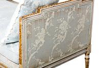 A Louis XVI Grey-Painted and Parcel-Gilt Lit du Jour
