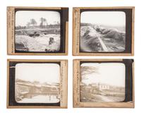 [CIVIL WAR - MAGIC LANTERN SLIDES]. A collection of 100+ assorted glass slides mostly featuring Civil War photographs, including: