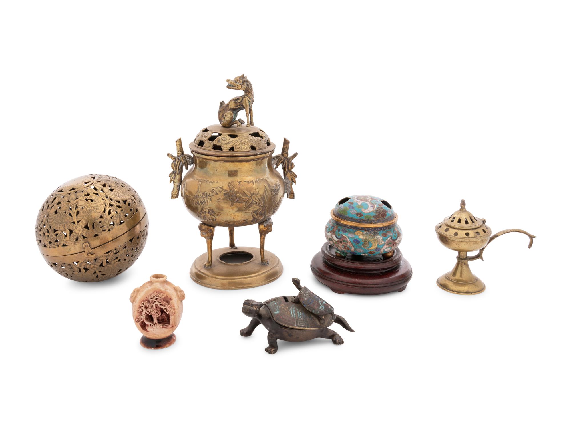 A Group of Chinese and Japanese Incense Burners