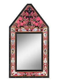A Contemporary Prism-Applied Ebonized Mirror
